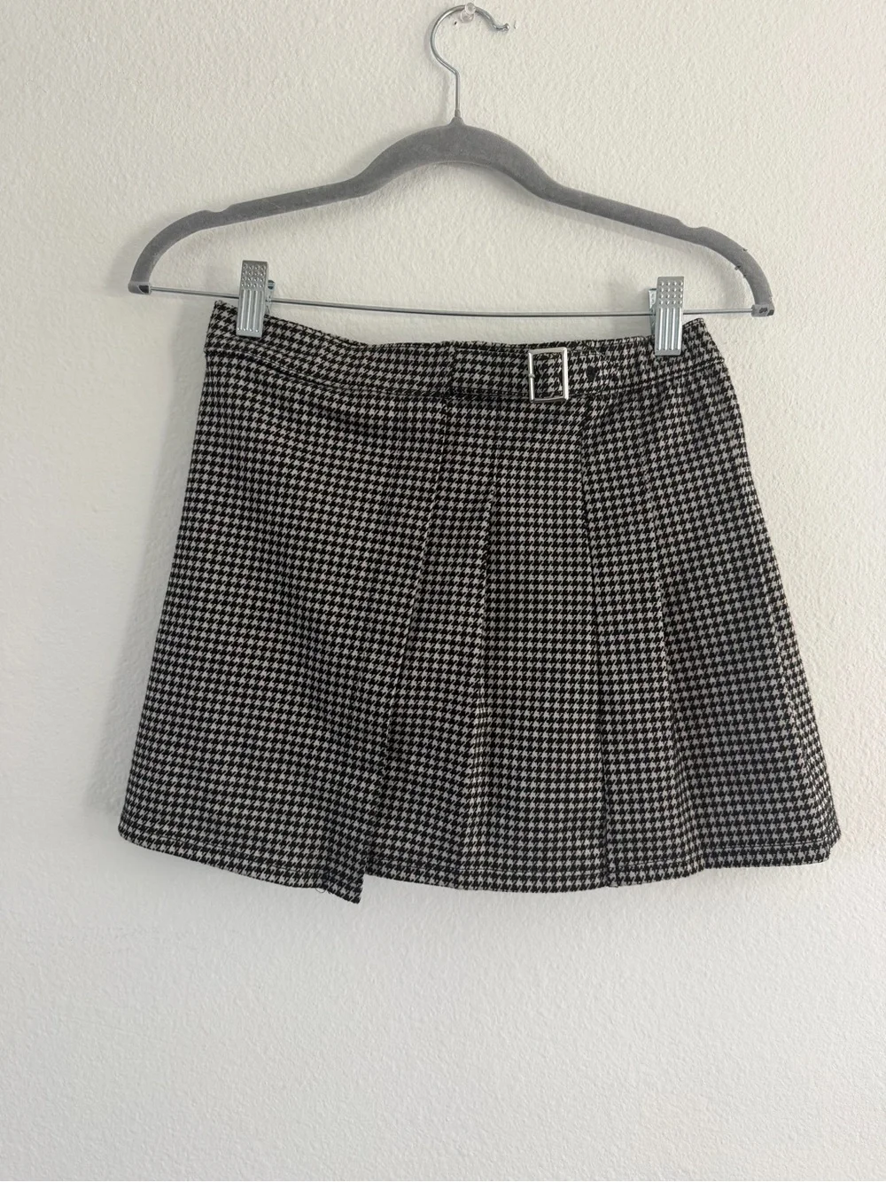 Abercrombie Kids Youth Girls Houndstooth Pleated Mini Skort Size 15/16 - Picture 1 of 4